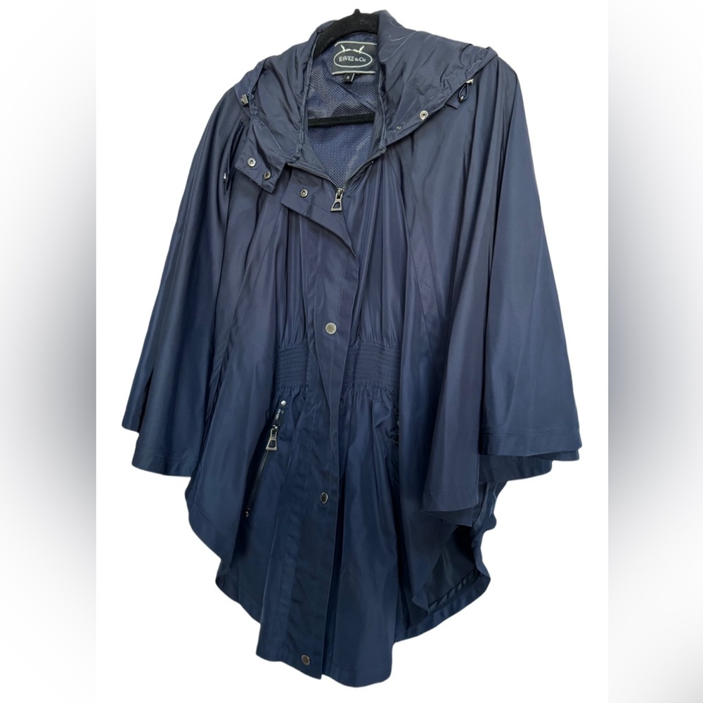 Vintage Cape Hooded Poncho Rain Jacket Hawke & Co